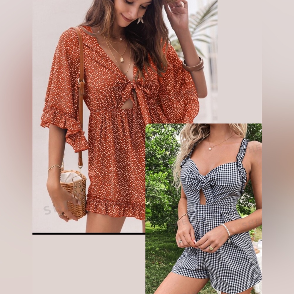 2 rompers for $15